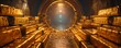 © AmazingArt - A digital collage showing a central bank vault door opening to reveal a dazzling array of stacked gold bars, highlighting the importance of gold in monetary policy