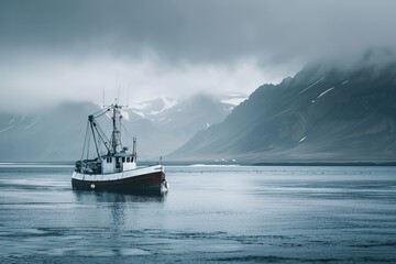 Wall Mural - Sports fishing boat