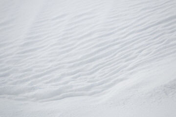 Wall Mural - white ripples in fresh winter snow abstract texture background