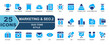 © Yudhi - seo marketing icon collection.solid blue duotone style.contains SPEED,PERFORMANCE,NEWSPAPER,NEWS,BUG,CODING,PYRAMID CHART,CLOUD COMPUTING.