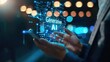 © InfiniteFlow - Interact with AI artificial intelligence brain processor in concept of AI artificial intelligence engineering, big data and AI machine learning to use generative AI for business support. LLMs