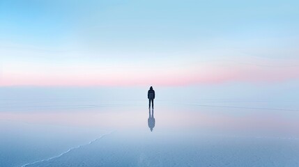 Wall Mural - The surreal landscapes of the Salar de Uyuni salt flats in Bolivia