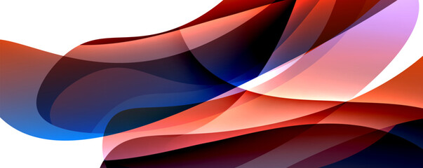 Poster - Wave lines and dynamic geometric design. Vector Illustration For Wallpaper, Banner, Background, Card, Book Illustration, landing page