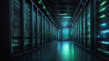 Aufkleber - Design an abstract background inspired by high-tech data server racks