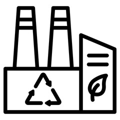 Poster - eco factory icon 