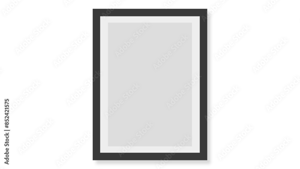 Realistic empty photo card frame, film set. Retro vintage photograph ...