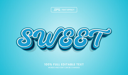 Wall Mural - design editable text effect, sweet text effect