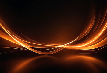 Aufkleber - Abstract dark orange background with blur lines and lights