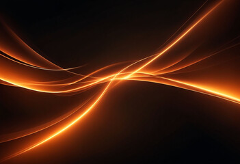 Aufkleber - Abstract dark orange background with blur lines and lights