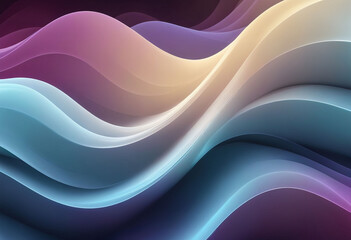 Aufkleber - Abstract flowing smooth fractal waves background