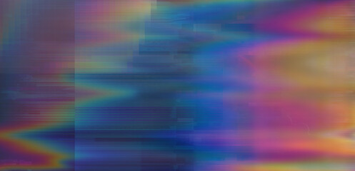 Aufkleber - Dark computer screen with pixel noise all over the image and colorful glitches on the side.