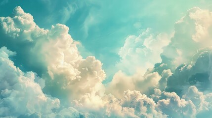 Wall Mural - Sky with clouds texture