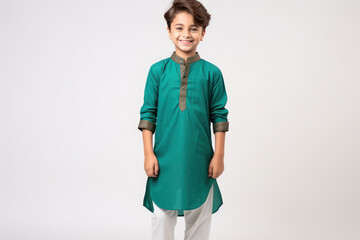 Sticker - cute little boy in traditional kurta