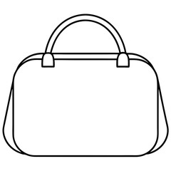 Wall Mural - Vanity Bag vector illustration and line art.