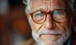 © anatoliycherkas - Close up portrait of happy mature man with gray beard wearing glasses with beautiful blue eyes