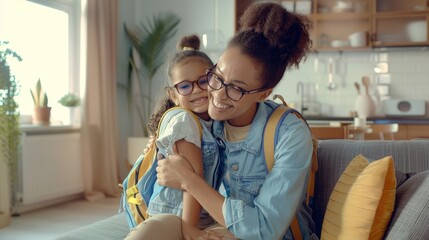 Canvas Print - The Loving Mother and Daughter