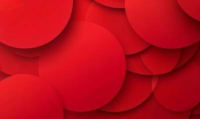 Wall Mural - Red gradient background with large circular shapes, simple and elegant style 