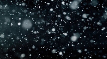 Falling flakes of snow on a black background. Snow  footage