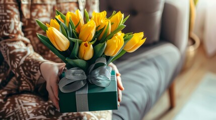 Poster - The Bouquet of Yellow Tulips