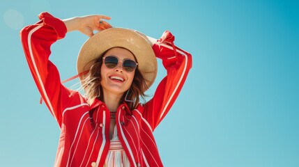 Sticker - The woman in red outfit