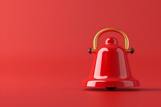 Red Bell on Red Background