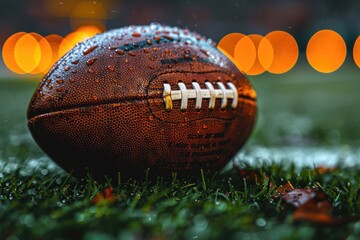 Wall Mural - American football ball ofessional photography