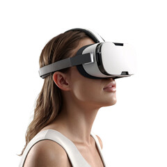 Virtual Reality or VR 3d render realistic model in isolate white background.Virtual Reality or VR 3d render realistic model in isolate white background. VR Glasses for 360 environment games or simulat