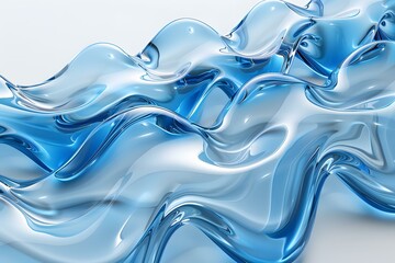Blue Abstract 3D Rendering