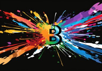 Sticker - Colorful abstract explosion background