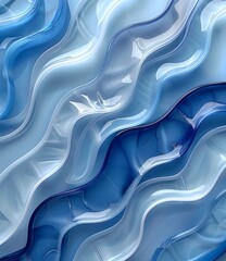 Wall Mural - Abstract blue wavy background