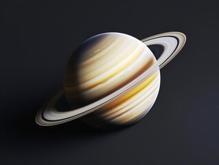 Wall Mural - A planet Saturn with rings around it