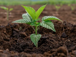 Sticker - young plant growing in soil