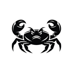 Angry Crab silhouette. Logos. Crab isolated on white background. crab illustration logo