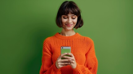 Wall Mural - The Woman in Orange Sweater