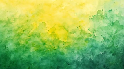 Wall Mural - green yellow watercolor gradient background