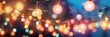 © MarGa - Colorful string lights with bokeh effect, creating a festive and magical atmosphere. Concept for holiday celebrations and party decor