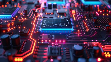 an abstract hardware board