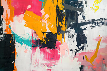 Aufkleber - An abstract expressionist piece conveying powerful emotions through bold strokes and vibrant colors.