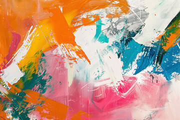 Aufkleber - An abstract expressionist piece conveying powerful emotions through bold strokes and vibrant colors.