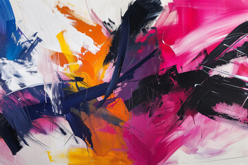 Aufkleber - An abstract expressionist art conveying powerful emotions through bold strokes and vibrant colors.