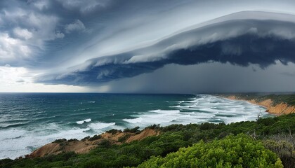 Wall Mural - A storm rolls in over the ocean 26.jpg, A storm rolls in over the ocean 