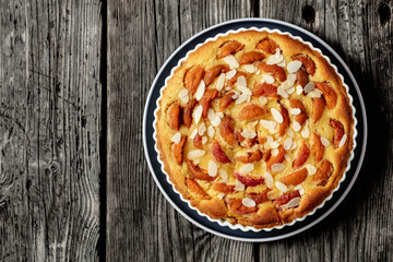 Wall Mural - apricot frangipane tart, a french summer dessert