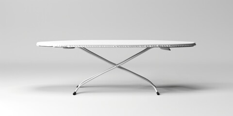 Wall Mural - A white ironing board sits on top of a table, ready for use