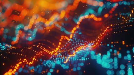 Poster - A close-up shot of a computer screen with bright lights in the background, suitable for use in technology-related contexts