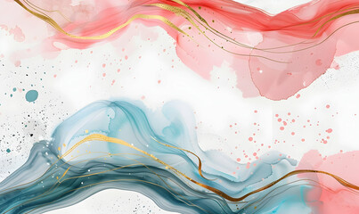 Wall Mural - luxury abstract brush watercolor background design