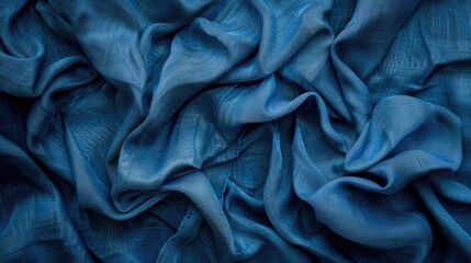 Poster - Background of textured fabric in blue