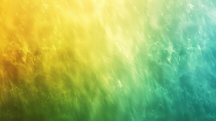 Poster - An abstract image of a water surface with green and yellow hues, featuring sun reflections and ripple patterns
