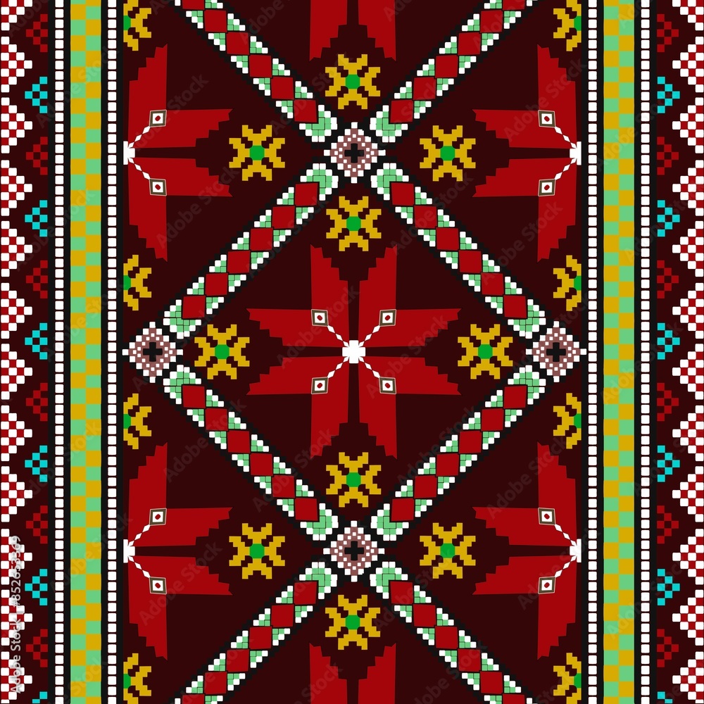 Explore the playful fusion of African ethic , geometric, and ikat ...