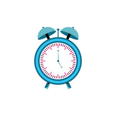 Poster - Alarm clock icon. Flat color design. alarm clock illustration for children's design purposes and other purposes. Design digital illustration elements for household supplies