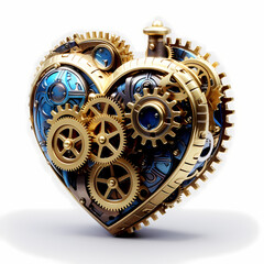 Sticker - Clockwork heart with gears and cogs